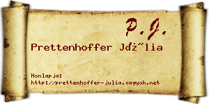 Prettenhoffer Júlia névjegykártya